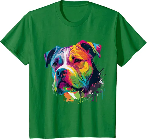 Vista 31 de Colorful American Bulldog American Bully Men Women T-Shirt Asphalt Grey