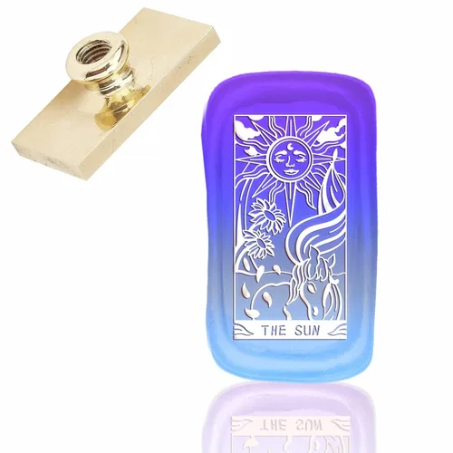 Vista 9 de CRASPIRE Sello de cera de repuesto de flor y espada, sello de cera de sellado vintage, cabezas cuadradas, solo sin asa para sobres de cartas