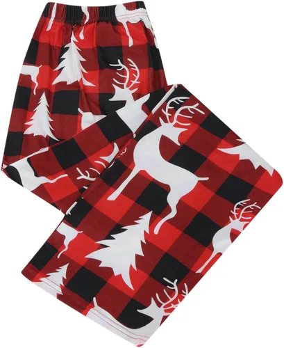 Vista 6 de APIVOE Pijamas de Navidad para la familia, conjuntos de pijamas de Navidad a juego, camisas de manga larga y pantalones, conjunto de pijamas