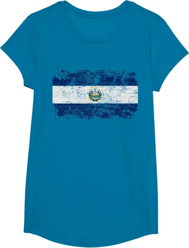Vista 36 de EL SALVADOR Bandera Vintage Hombres Mujeres Niños Camiseta EL SALVADOR