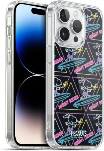 Vista 183 de Head Case Designs Funda de gel suave con licencia oficial de Peanuts Tropical Surf Snoopy Aloha Disco compatible con Apple iPhone 13 Mini Surf