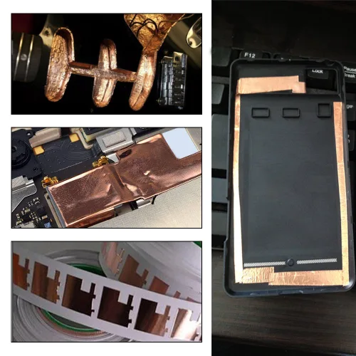 Vista 7 de VGEBY Cinta de cobre de 3 piezas, cinta conductora de un solo lado multifunción para guitarra de blindaje EMI