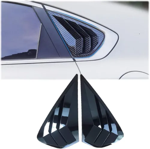 Vista 9 de MUXEE 2 piezas de rejillas para ventana lateral trasera con estampado, embellecedor de rejilla para ventilación, cubiertas de persianas, para Kia