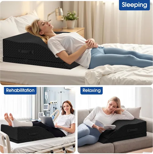 Vista 7 de Elevation Pillows for Leg After Surgery, Memory Foam Adjustable Wedge Pillow for Injury or Rest, Ankle Pillow for Sleeping Blood Circulation