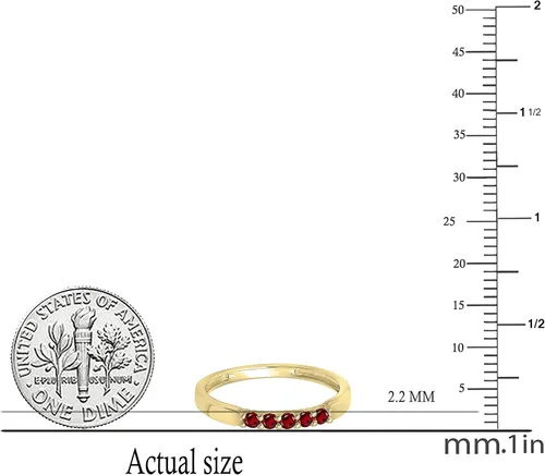 Vista 86 de Dazzlingrock Collection Anillo de boda redondo de 5 piedras preciosas o diamantes para mujer en oro macizo de 10 K/14 K/18 K
