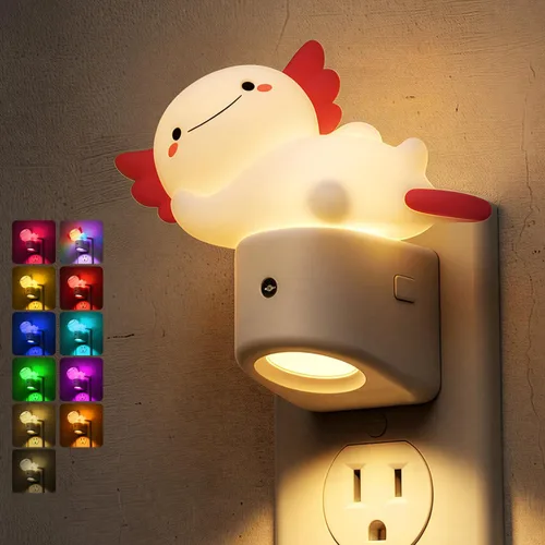 Vista 15 de L LOHAS LED Luz nocturna enchufable para niños, lindo pato, cambio