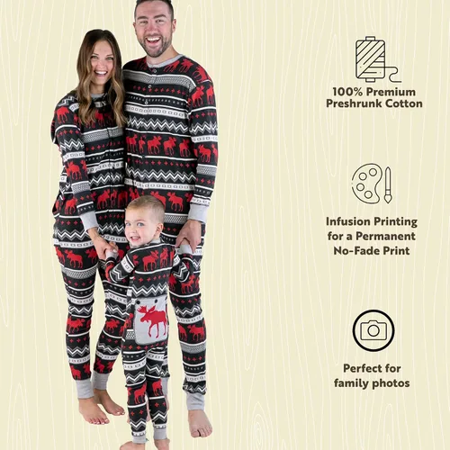 Vista 35 de Lazy One - Pijamas navideñas a juego con solapa trasera; para perros, bebés, niños, adolescentes y adultos