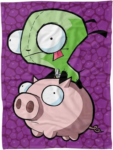 Vista 6 de LOGOVISION Invader Zim - Manta polar de 36 x 58 pulgadas