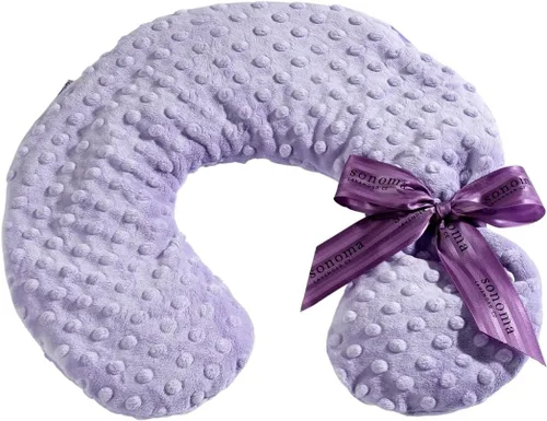 Vista 7 de Sonoma Lavender Almohada de cuello calentable/refrigerable de lavanda de lujo, apta para microondas para cuello y hombros con fundas extraíbles