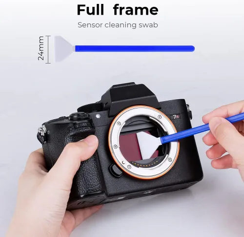 Vista 3 de K&F Concept Paquete de 20 sensores de fotograma completo, hisopos de limpieza, cámara digital DSLR SLR, CCD seco CMOS, hisopos limpios compatibles