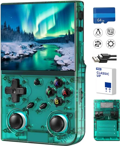 Vista 10 de Retro Handheld Game Console,Portable Game with 3.5 Inch IPS Screen,with 64G TF Card Pre-Installed 4353 Games Supports 5G WiFi Bluetooth HDMI and TV
