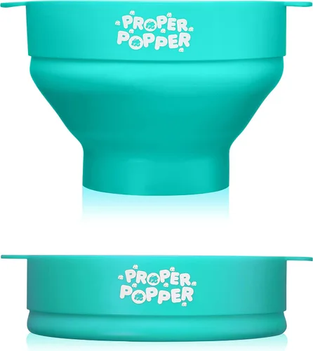 Vista 5 de The Original Proper Popper - Palomitas de maíz para microondas, máquina de palomitas de maíz, tazón plegable sin BPA y apto para lavavajillas