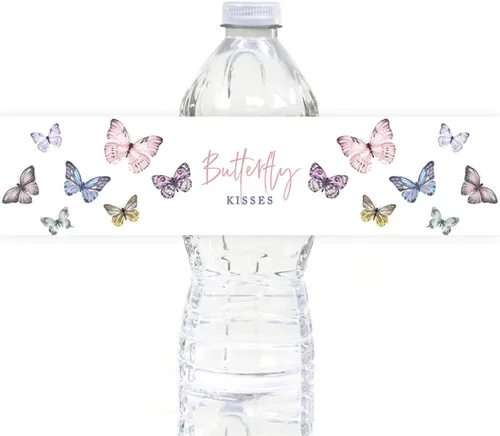 Vista 12 de Andaz Press Etiquetas impermeables para botellas de agua de primer cumpleaños con diseño de arco iris bohemio, envolturas brillantes para botellas