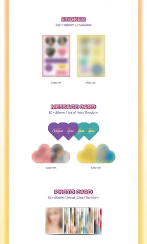 Vista 7 de APINK CHOBOM CHORONG & BOMI COPYCAT 1st Single Album KITTY Version. K-POP SEALED