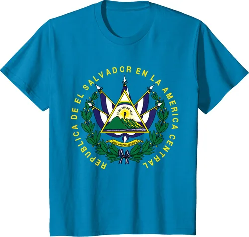 Vista 40 de amdesco Salvador Camisa, salvadoran Escudo de armas playera, mujer L, Blanco