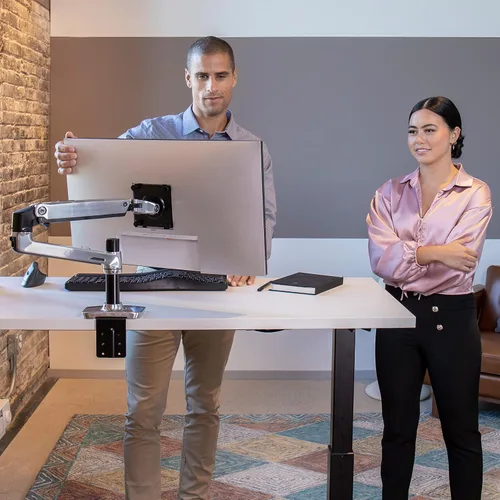 Vista 5 de Ergotron – Brazo para monitor LX, soporte de escritorio para un solo monitor – se adapta a monitores de computadora planos, curvos y ultraanchos