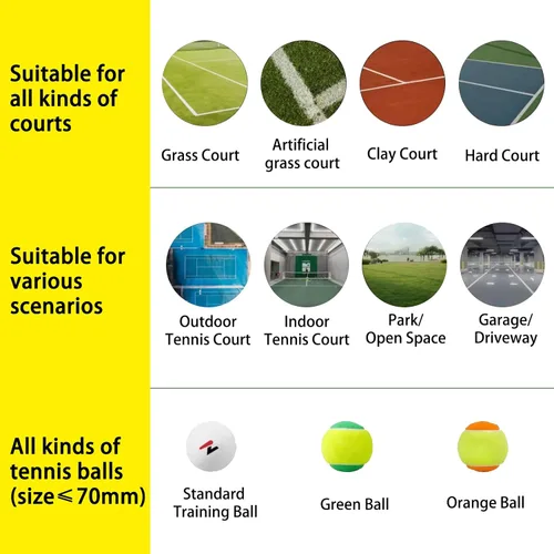 Vista 5 de PT-SMARTPro - Máquina de pelotas de tenis, servidor profesional de bolas automático con aplicación para control de Apple Watch, 20 puntos