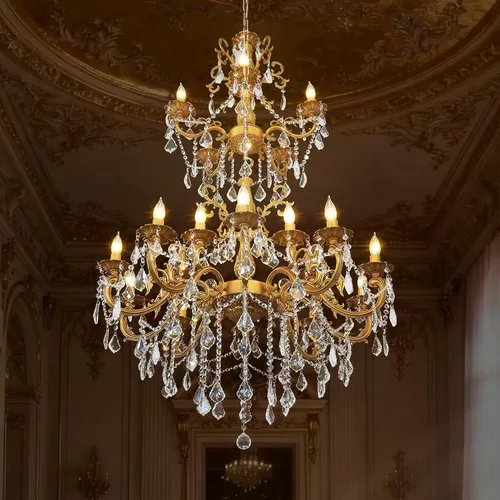 Vista 8 de Candelabros de Cristal Contemporáneos Lámpara Colgante de Isla 8 Luces Colgante de Vela Rectangular Lámpara de Techo para Comedor, Sala de Estar