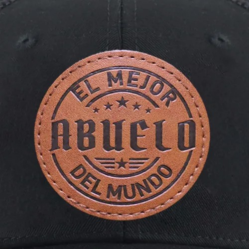 Vista 2 de El Mejor Abuelo Del Mundo - Gorra de béisbol ajustable para hombre, con parche de cuero de algodón ajustable