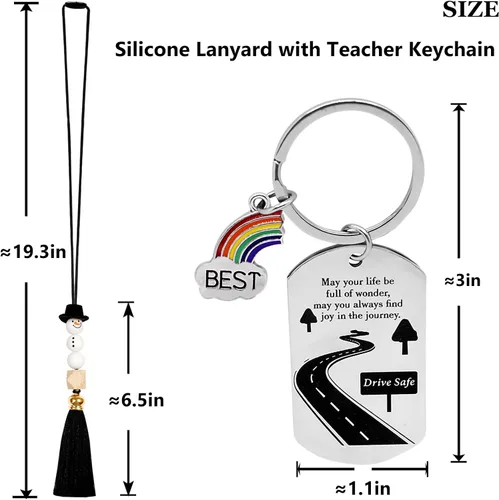 Vista 2 de BIHRTC Llavero de regalo para Navidad, mamá, día de San Valentín, de parte de hija e hijo
