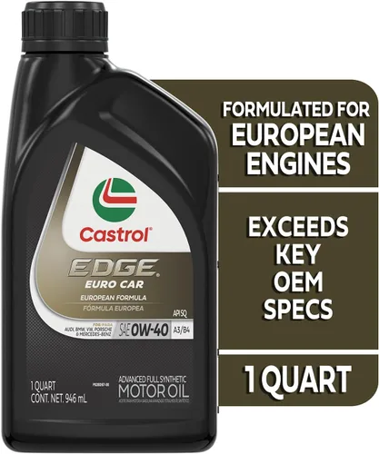 Vista 3 de Aceite de motor sintético avanzado Castrol Edge Euro 0W-40 A3/B4, 1 cuarto de galón, paquete de 6
