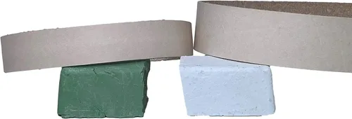 Vista 3 de Leatherbeltman 3/4" x 12" y 1" x 18" Leather Strop Combo Pack – Compatible con Ken Onion Worksharp WSKTSKO y Ken Onion Blade Grinder Attachment