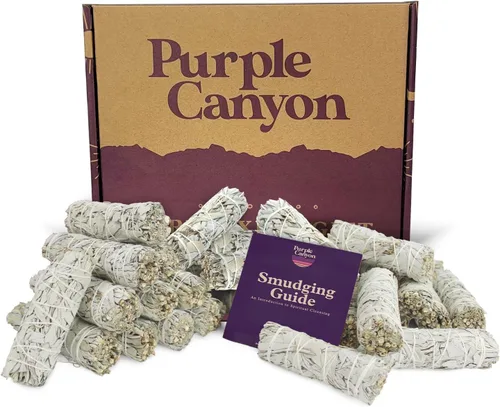 Vista 10 de Paquete de salvia blanca - 1 paquete - Palo de manchas de salvia para limpieza del hogar, incienso curativo, meditación y rituales de palitos