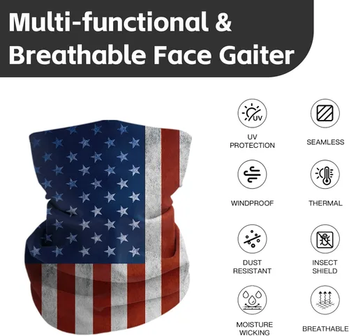 Vista 2 de Máscara facial para hombres y mujeres, protección solar UPF 30+, transpirable, bandana para motocicleta, senderismo, pesca