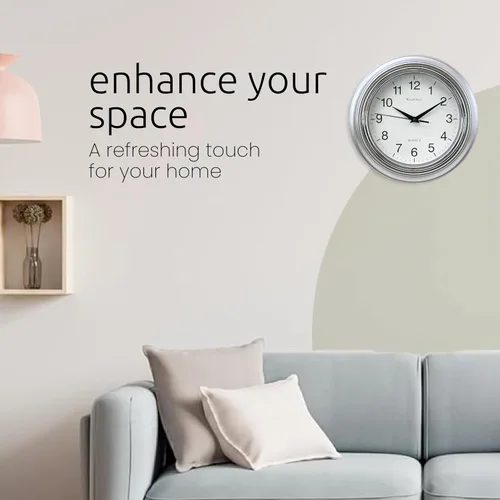 Vista 3 de Reloj redondo de pared Kiera Grace Aster, 10 pulgadas