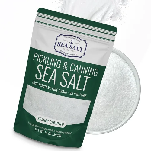Vista 10 de Sal para Encurtidos y Enlatados, Sal para Encurtidos y Curado para Conservación Natural, Sal Kosher Fina para Salmuera, Bolsa de 30 oz, Sin Yodo