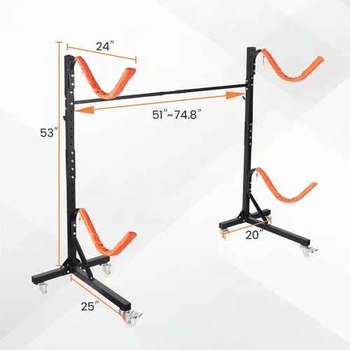 Vista 2 de Freestanding Kayak Storage Rack 2 Kayaks/4 Kayaks