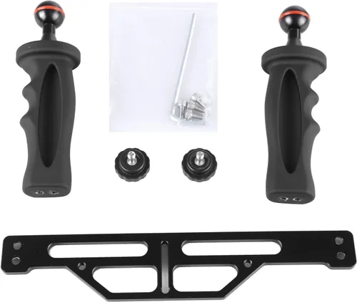 Vista 7 de Bandeja estabilizadora de luz de video subacuática, bandeja de aluminio ligera para GoPro OSMO y cualquier otra cámara con orificio de tornillo