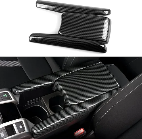 Vista 10 de Calcomanías de cubierta de altavoz de pilar para Honda Civic 2016 2017 2018 2019 2020 2021 10ª generación Accesorios ABS fibra de carbono pegatinas