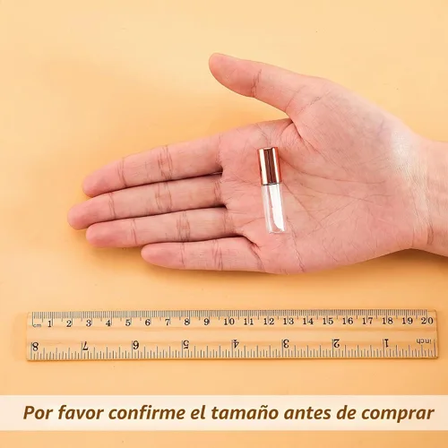 Vista 5 de Pangda 25 unidades de 0.0 fl oz de tubos vacíos de brillo de labios contenedores transparentes mini botellas de bálsamo labial recargables