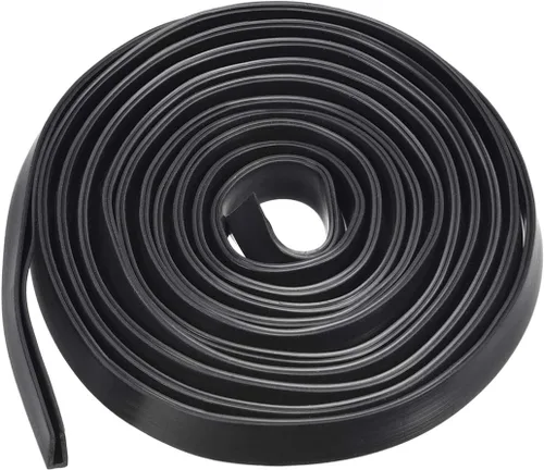 Vista 5 de uxcell Extrusión del sello en U del borde del molde, hoja protectora de borde de canal en U negra de silicona se adapta a borde de 0.004-0.059 in