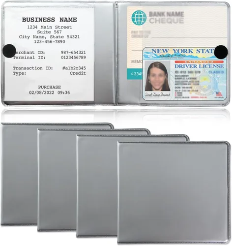 Vista 15 de Kewucn Soporte para seguro de registro de automóvil, organizador esencial de 10.55 x 4.8 pulgadas con cierre, accesorios interiores de vehículos