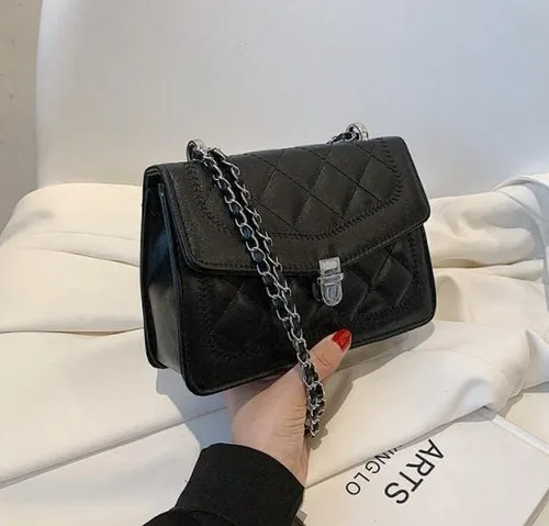 Vista 5 de Bolso de mano para mujer, bolso de hombro, bolso de moda, color negro, Negro, S
