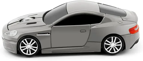 Vista 3 de Ratón inalámbrico del coche deportivo Gaming Ratones ópticos Receptor USB portátil 2.4GHz (gris)