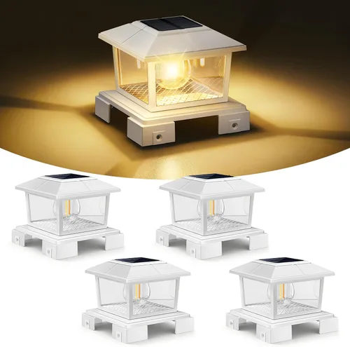 Vista 11 de APONUO Luces solares de aluminio 4x4 5x5 6x6, IP65 impermeables Negro