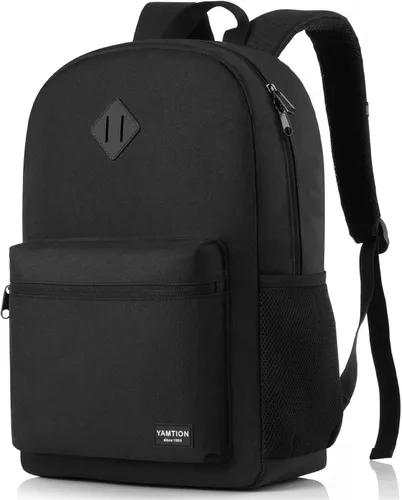 Vista 13 de YAMTION Mochila escolar, mochila clásica unisex para adolescentes con puerto USB para escuela secundaria, universidad, oficina, trabajo, viajes