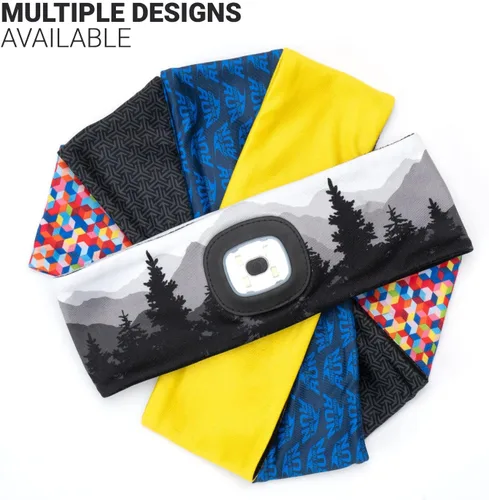 Vista 6 de Gone For a Run Gorros y diademas reversibles con forro polar LED para correr 3 modos de luz