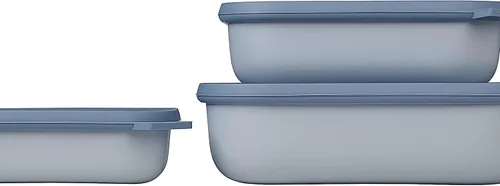Vista 5 de Mepal Juego de 3 piezas Cirqula Multi Bowl - Contenedor de almacenamiento de alimentos con tapa - Adecuado como caja de almacenamiento hermética