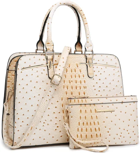 Vista 15 de Dasein - Juego de bolso y monedero para mujer, set de 2 piezas con 3 compartimentos, bolso con asa superior y correa para el hombro