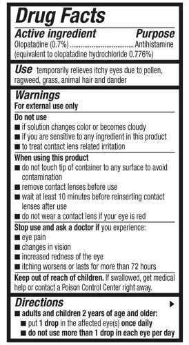 Vista 4 de Gotas para alergias en los ojos Pataday Once Daily Relief Extra Strength (0.1 onzas líquidas (2.5 ml) , 2 unidades)
