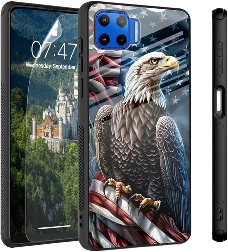 Vista 77 de Funda para Motorola Moto Edge 2022, cubierta trasera de vidrio templado con protector de pantalla, funda protectora a prueba de golpes para Motorola