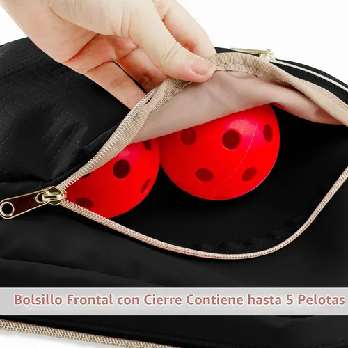 Vista 5 de Bolsa de pickleball para mujer, bolsa de paleta de pickleball con correa