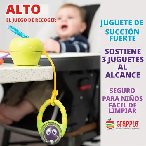 Vista 2 de Juguete de bebé con soporte de ventosa Grapple, para niños de 6 meses o más, Rojo