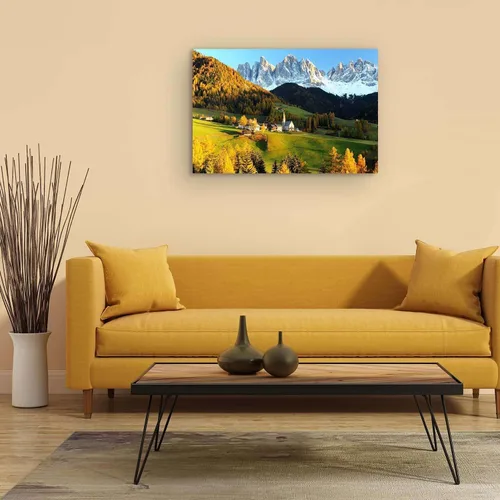 Vista 4 de Startonight Lienzo decorativo para pared, casa en montaña, paisaje de invierno, foto rural, naturaleza, enmarcado, 24 x 36 pulgadas