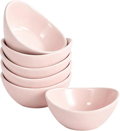 Vista 8 de Ceramic Dipping Bowls Set of 6,1.5 Oz White Dip Pinch Bowl,Soy Sauce Dishes,Mini Bowls for Charcuterie Board Sushi,Tomato Sauce,BBQ and Party Beige