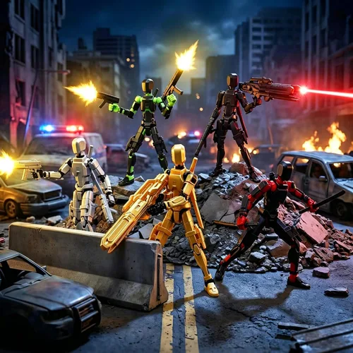 Vista 9 de Titan 13 Figuras de acción, robot simulado multiarticulado 13 figuras de acción 3 piezas